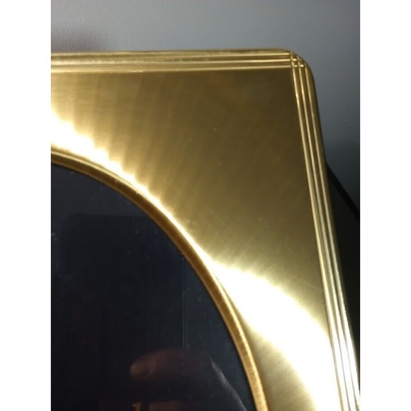 Solid Brass Picture Frame Carr International Photo Tabletop Oval Square 8x10 - Picture 12 of 15